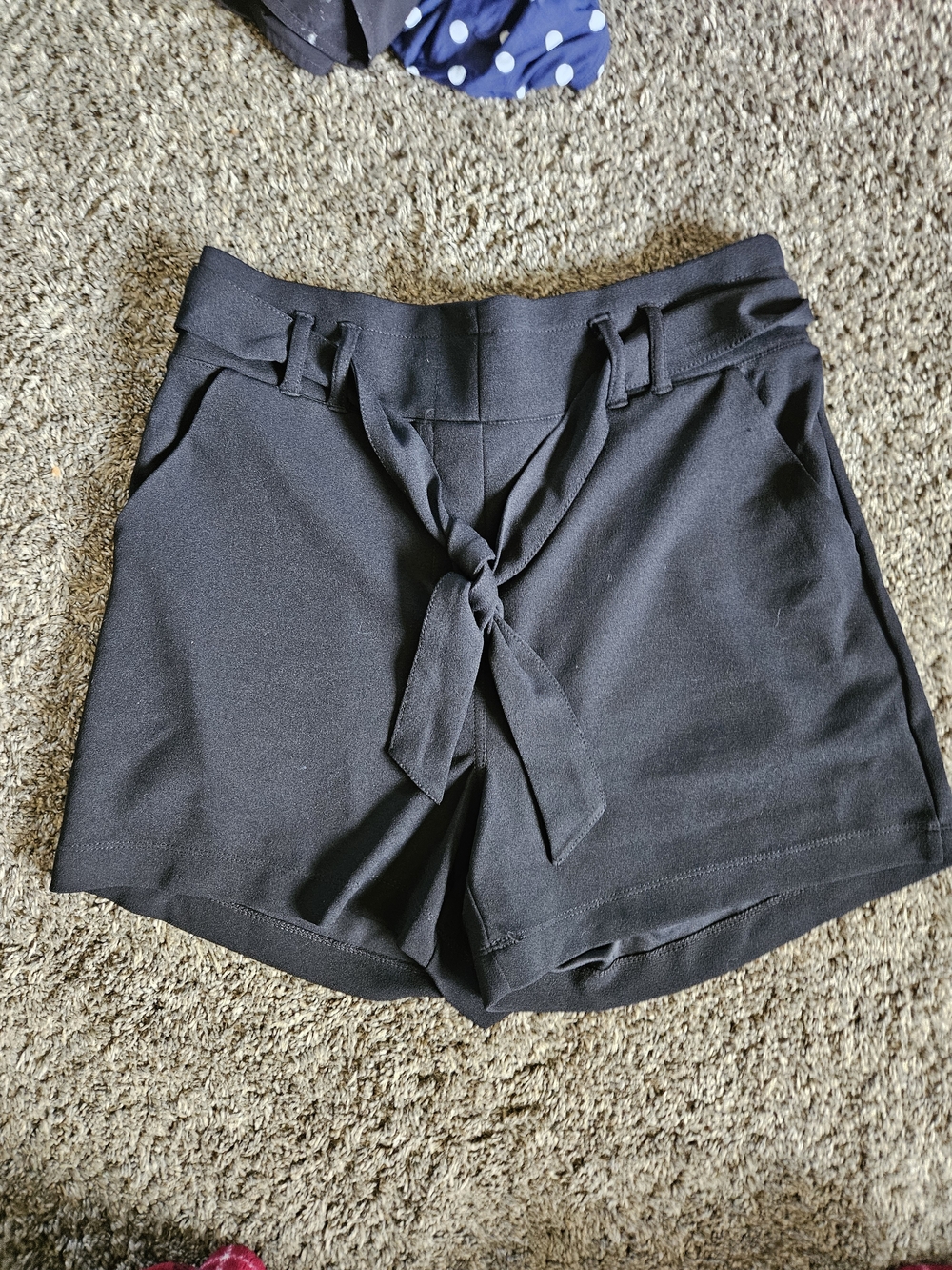 Maurices Black High-Waist Tie-Front Shorts